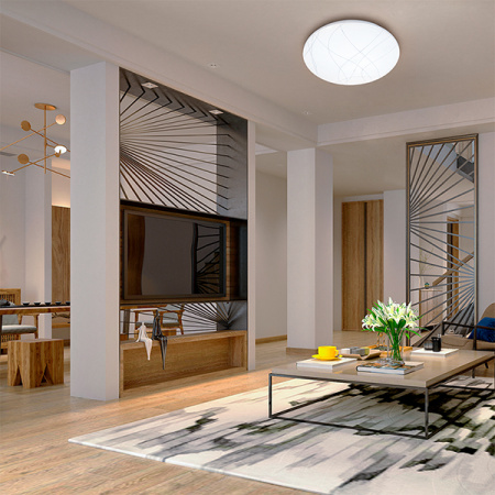 Светильник потолочный свд 22Вт 4000К 1540лм круг белый BREEZE Jazzway 