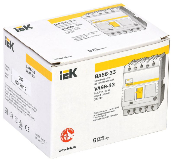 Автомат 3Р 100А 35кА ВА88-33 IEK 